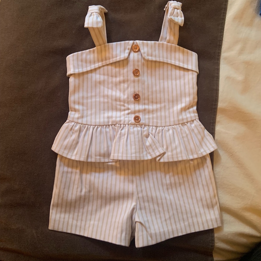 Janie & Jack girl romper size 4 NWT